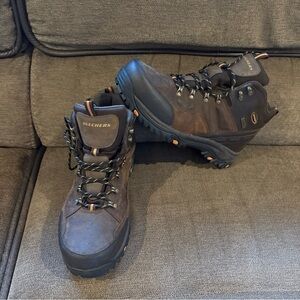 Skechers Relment Traven Boots Men's Sz 12 Brown Waterproof Shoes Hiking 65529EWW